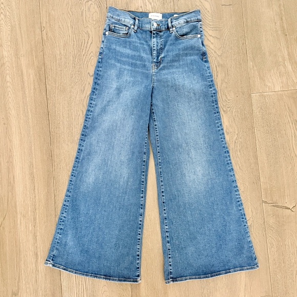 Frame Le Palazzo Crop Mermaid Wide Leg Flare Jeans 29 - Picture 3 of 12